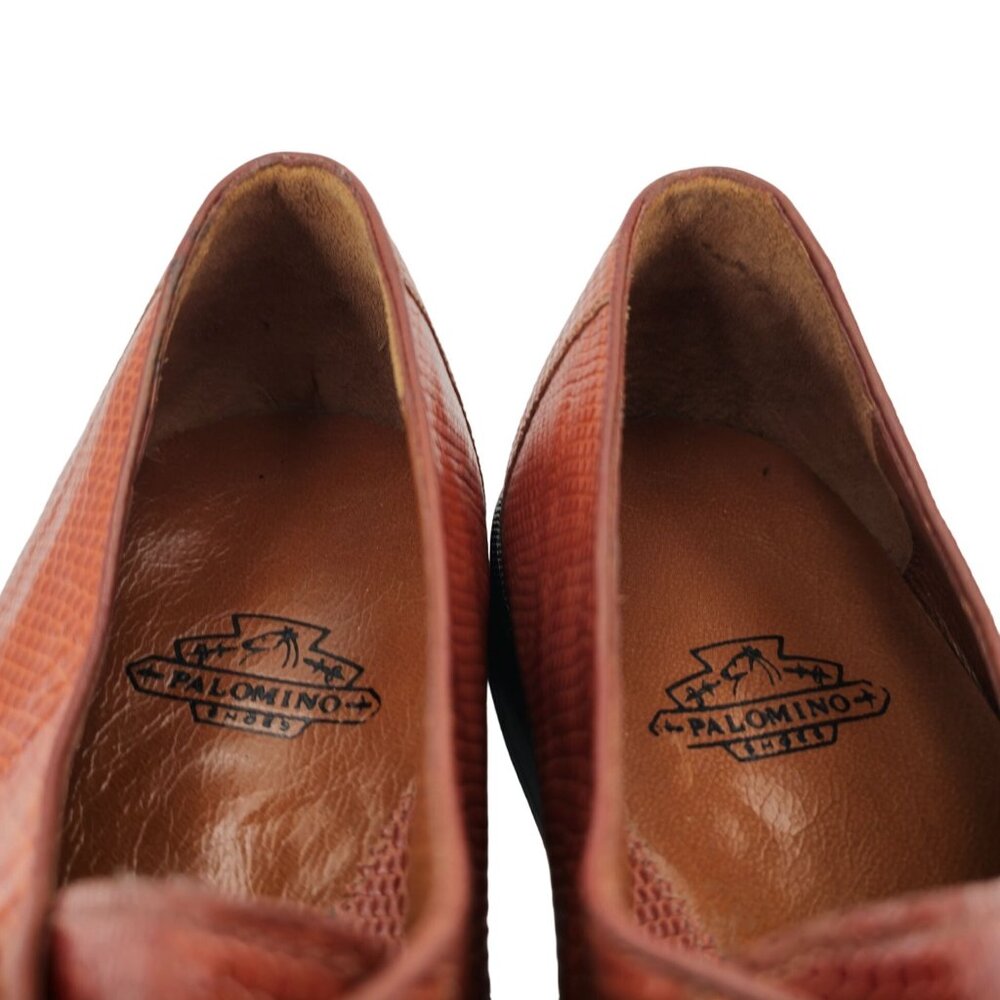 NEW Exotic Teju Lizard Monk Strap Loafers Mens 11.5 PALOMINO Dress Shoes Mexico - Picture 6 of 14